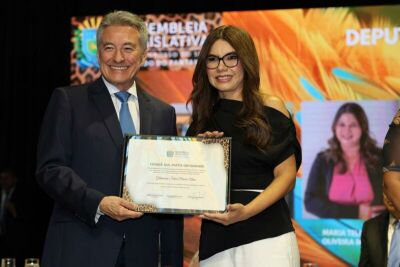 Imagem da notícia Secretária de Políticas Públicas, a primeira-dama de Costa Rica recebe título de Cidadã Sul-Mato-Grossense